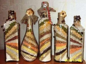 декоративные бутылки на кухню