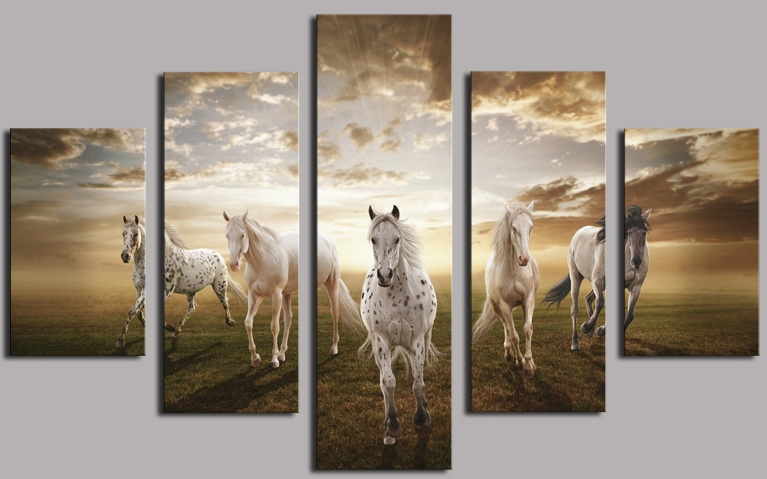 Схема вышивки лошади крестиком - большая модульная картина 3д.